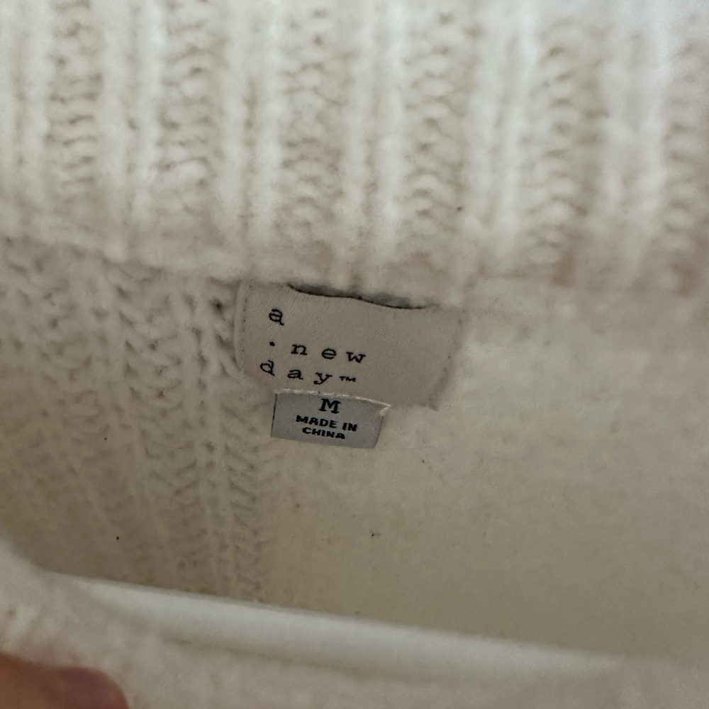 A New Day Cozy Cream Knit Sweater - Picture 3 of 5